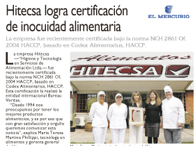 HITECSA – Higiene y Tecnología en Servicios de Alimentación Ltda